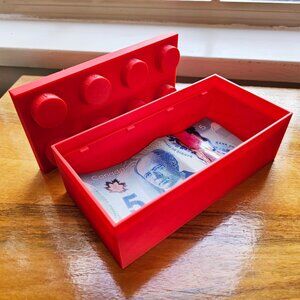 Red BrickSafe - Lego inspired 3D Printed Safe
